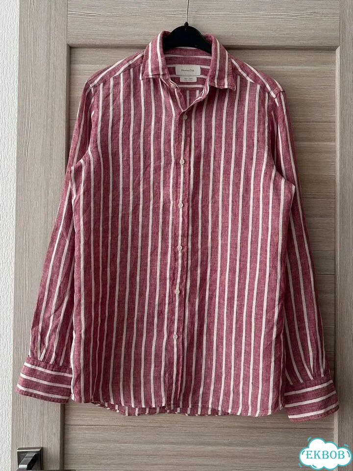 Massimo dutti рубашка 100% лён фото 5