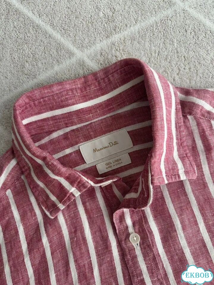 Massimo dutti рубашка 100% лён фото 7