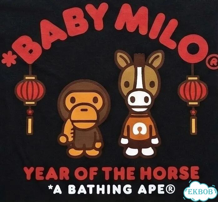 Футболка черная Bape Baby Milo streetwear vintage unisex DAC0064 фото 3