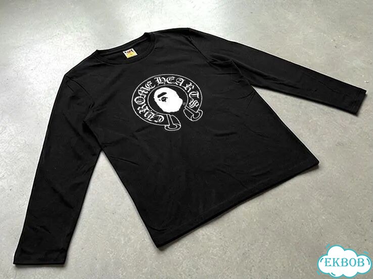 Лонгслив мужской Chrome Hearts черный Bape and opium archive gothic AC0103 фото 3