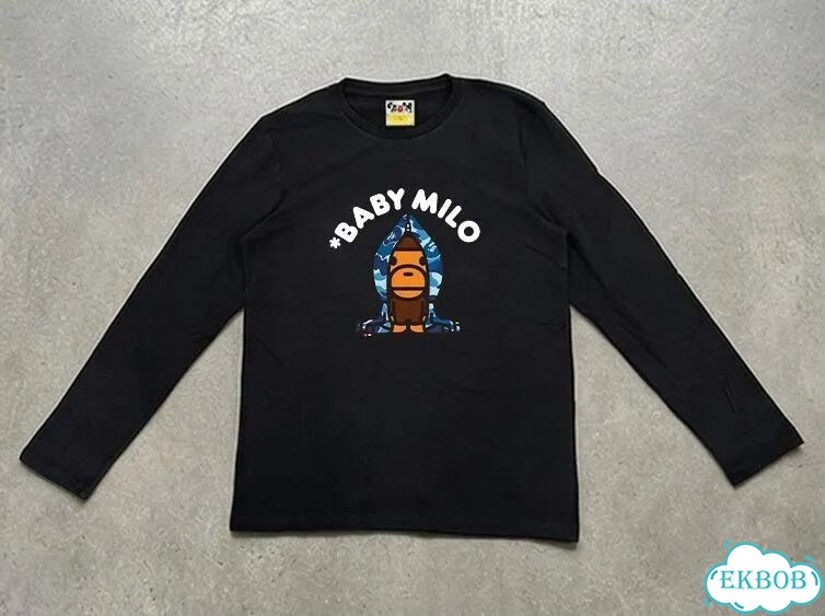 Лонгслив мужской Bape белый Baby Milo streetwear vintage AC0121 фото 1