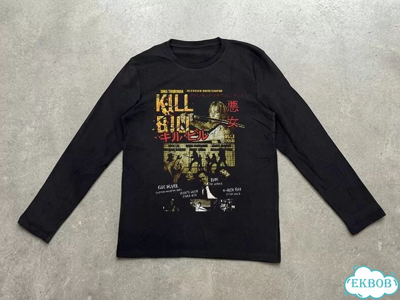 Лонгслив мужской черный Kill Bill Убить Билла streetwear vintage AD0035 фото 1