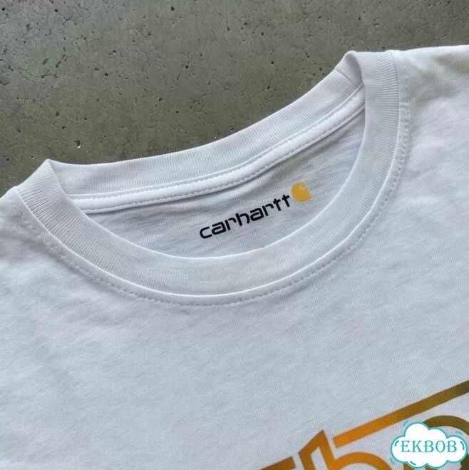 Футболка белая Carhartt 106538, Oat Milk streetwear vintage unisex DAC0046 фото 4
