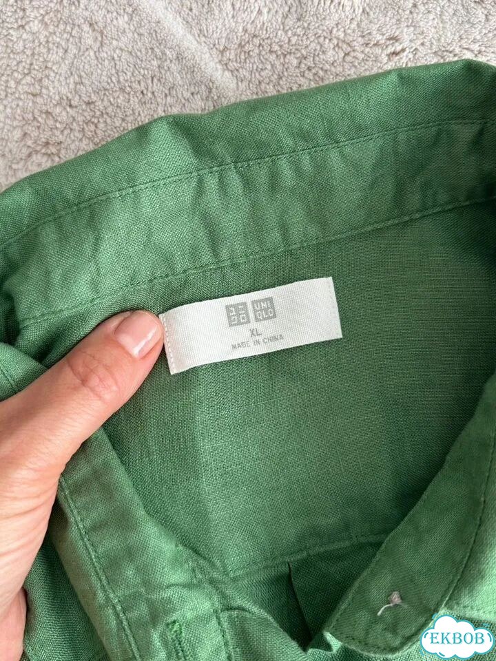 Рубашка Uniqlo 100% лён фото 5