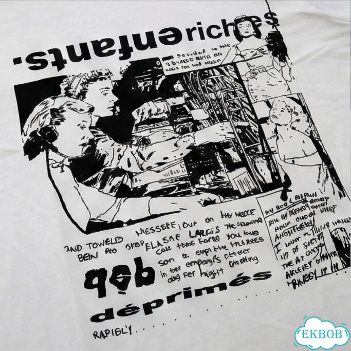 Футболка белая ERD Enfants Riches Deprimes call darkwear gothic unisex DAC0013 фото 3