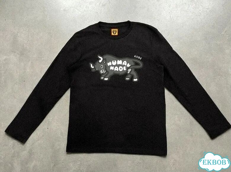 Лонгслив мужской Human Made черный бык streetwear vintage AC0088 фото 2