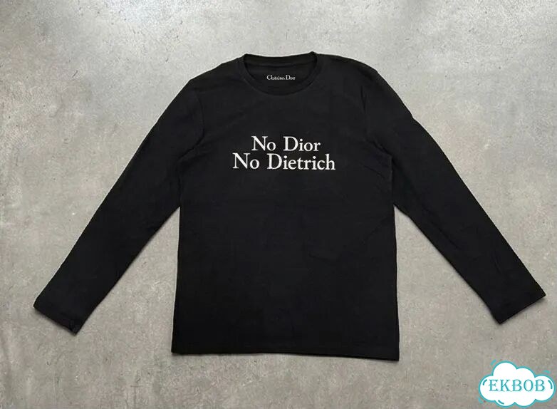 Лонгслив мужской белый No Dior streetwear vintage AC0070 фото 1