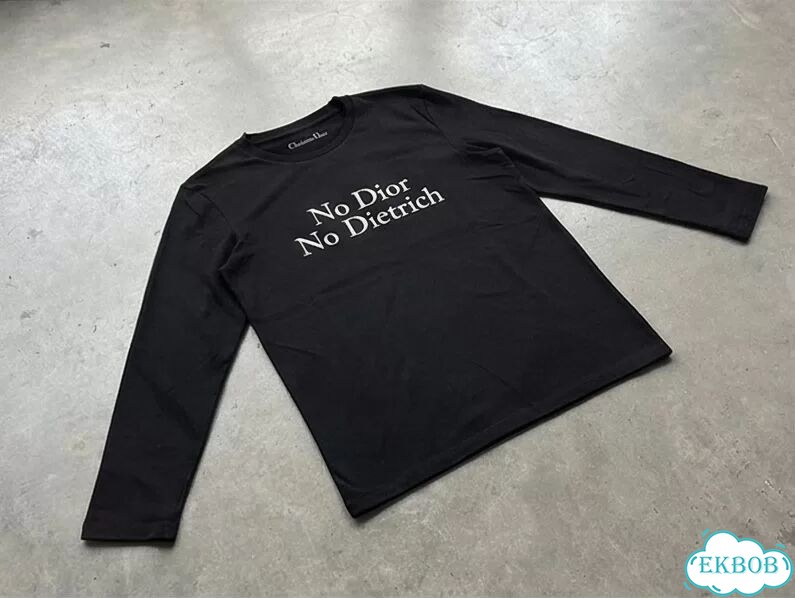 Лонгслив мужской белый No Dior streetwear vintage AC0070 фото 2