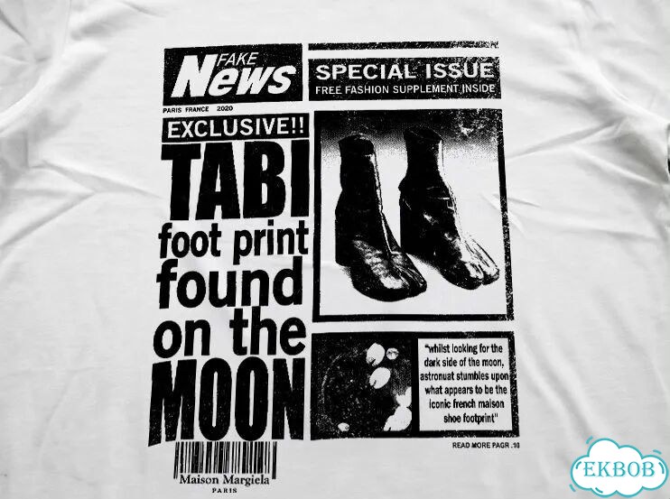 Футболка белая Maison Margiela (Fake News) luxury archive unisex DAC0169 фото 2