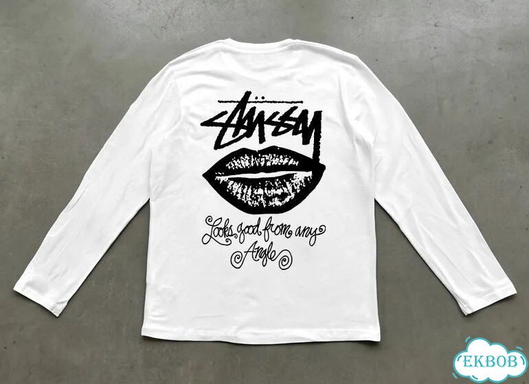 Лонгслив мужской Stussy белый SS26 Amerin Street Retro Chemistry Logo streetwear vintage AC0229 фото 1