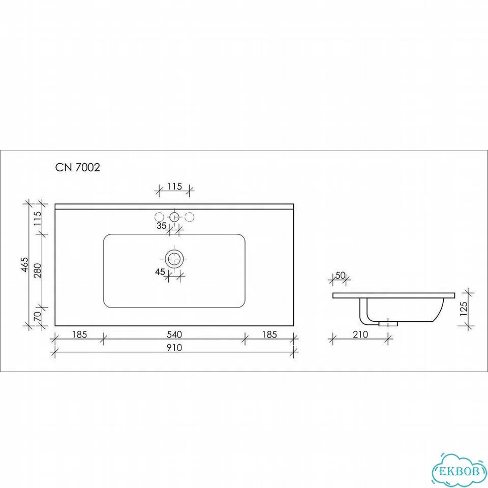 Раковина Ceramicanova Element 91 см CN7002 фото 2