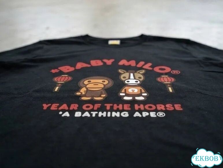Лонгслив черный Bape Baby Milo streetwear vintage unisex DAC0064 фото 3