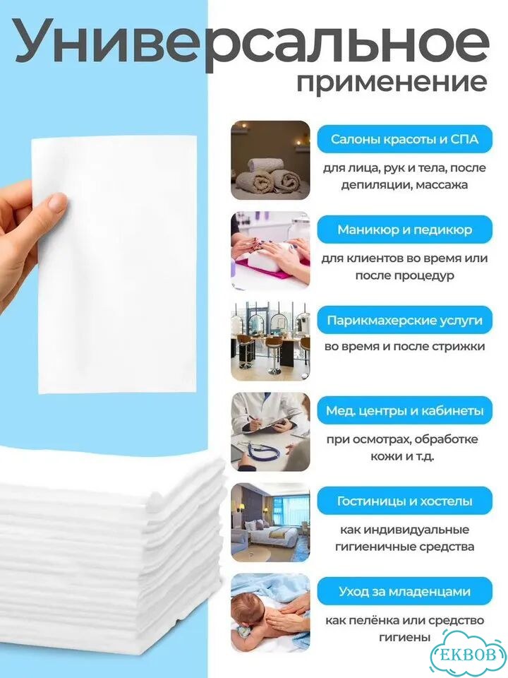 Одноразовые полотенца 35х70 (35г/м²) фото 2