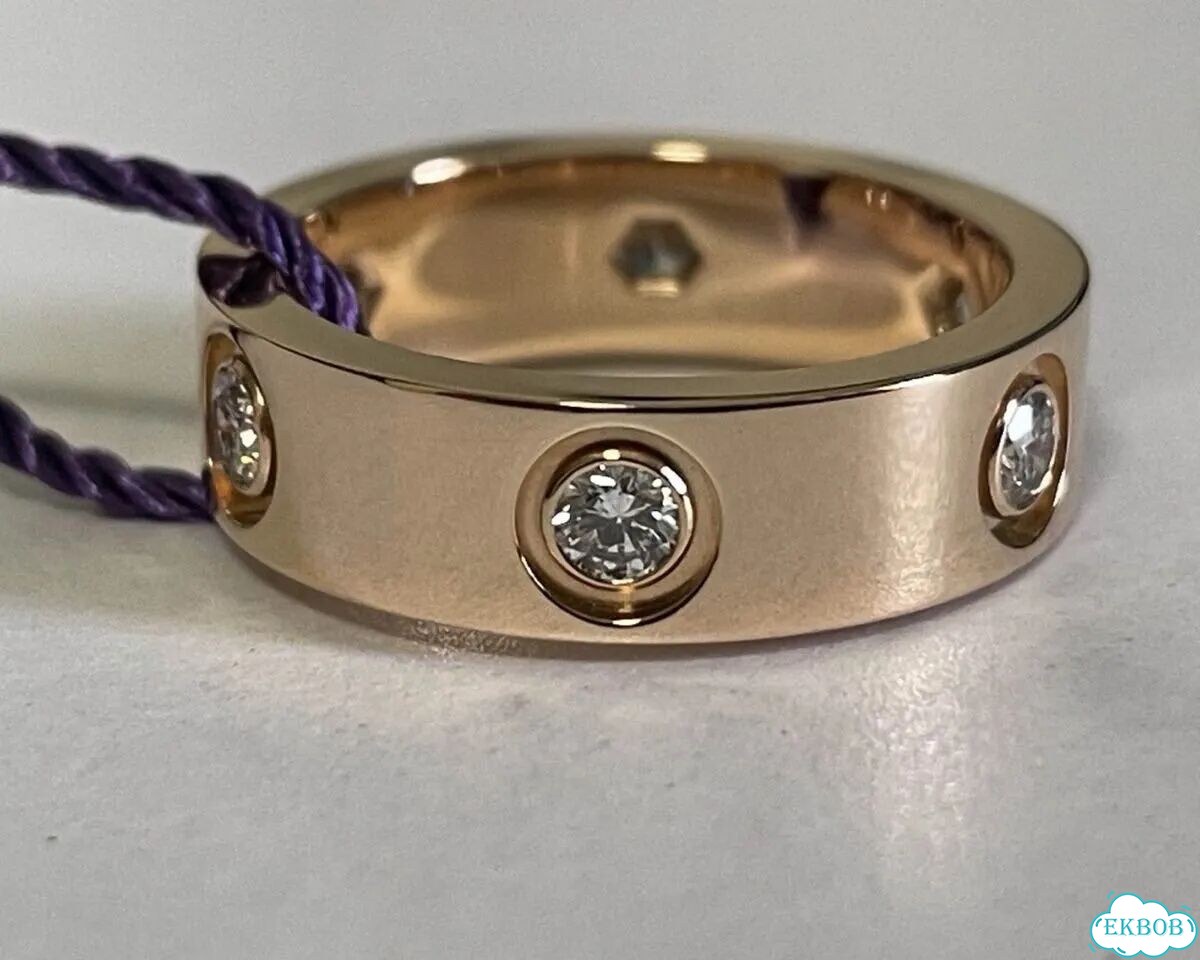 Кольцо cartier love 6 diamonds оригинал фото 1