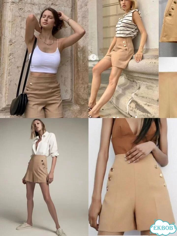 Костюмные шорты Zara M со стрелками фото 5