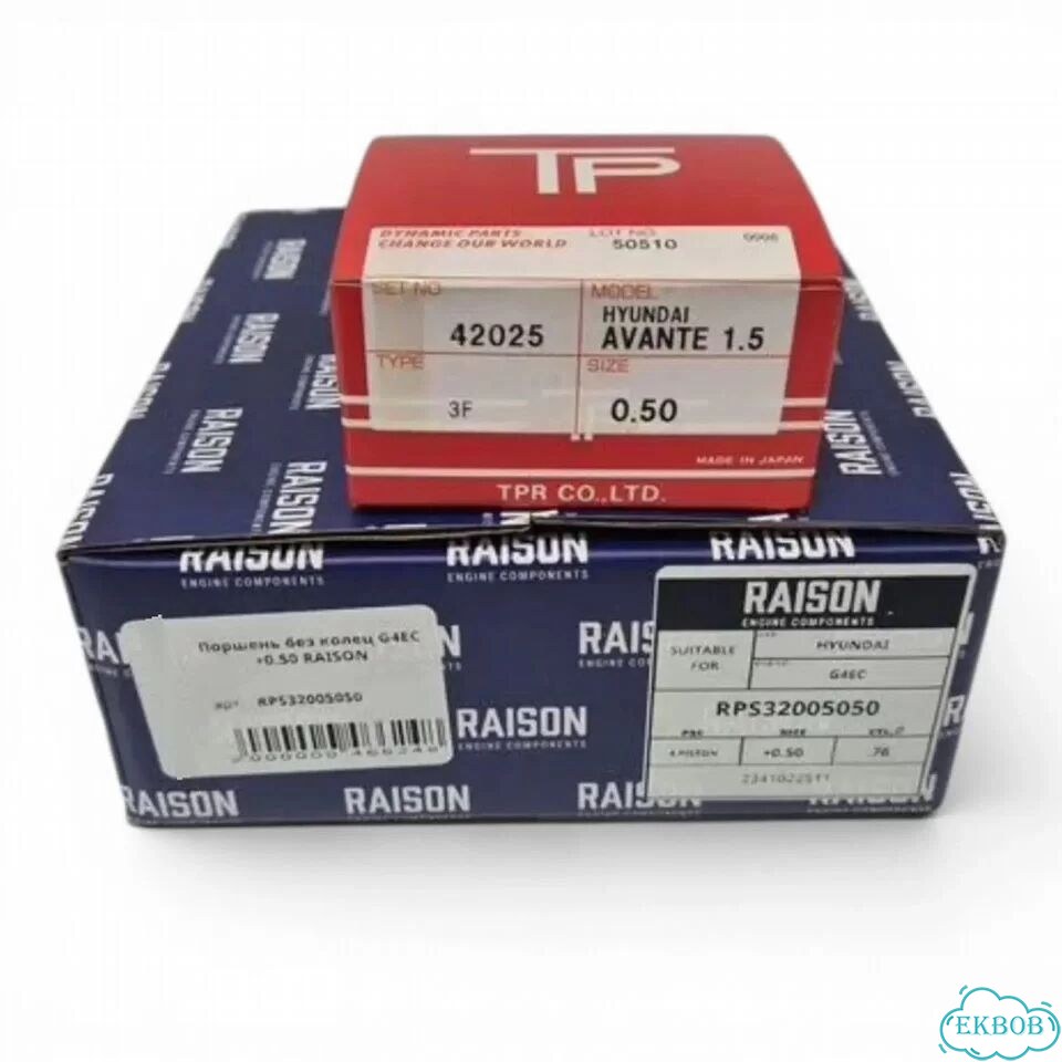 Поршни G4EC +0.50 Raison с кольцами TP фото 3