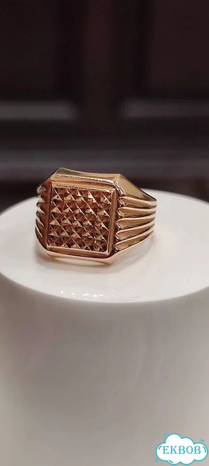 Мужская золотая печатка 585 фото 2