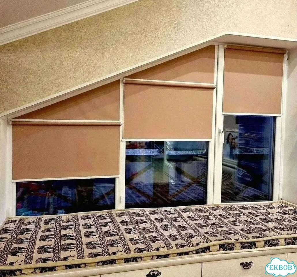 Рулонные шторы жалюзи на пластиковые окна фото 5
