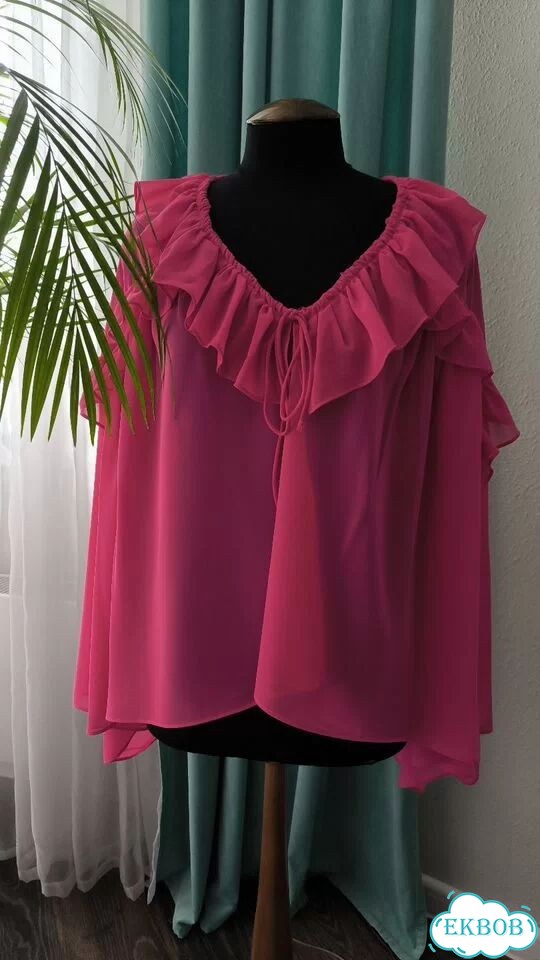 Блуза с воланами H&M, XL фото 1