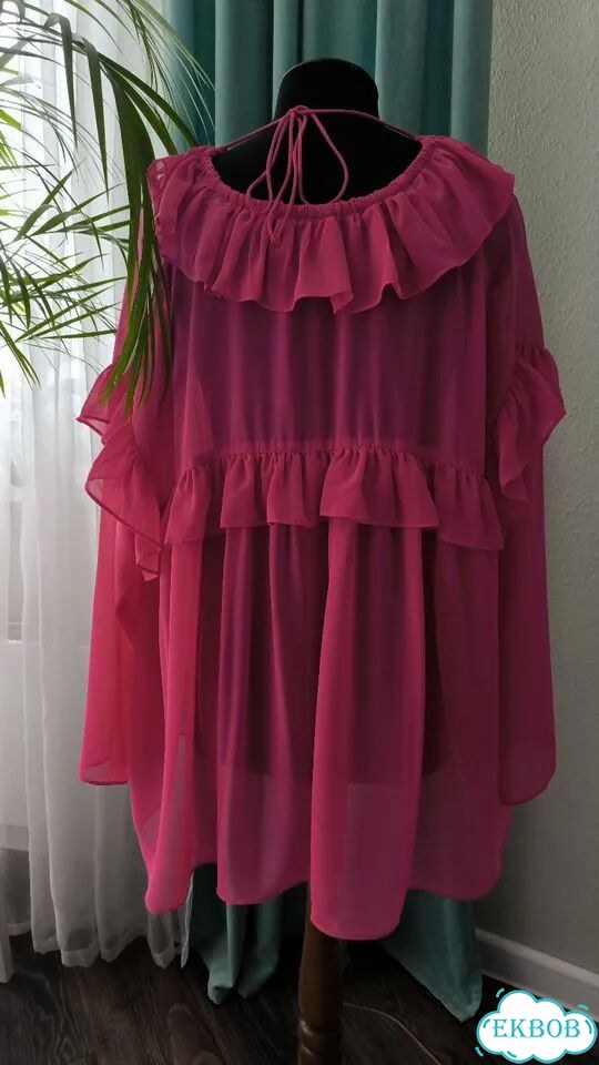 Блуза с воланами H&M, XL фото 2