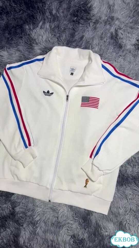 Зипка Adidas USA ретро белая фото 1