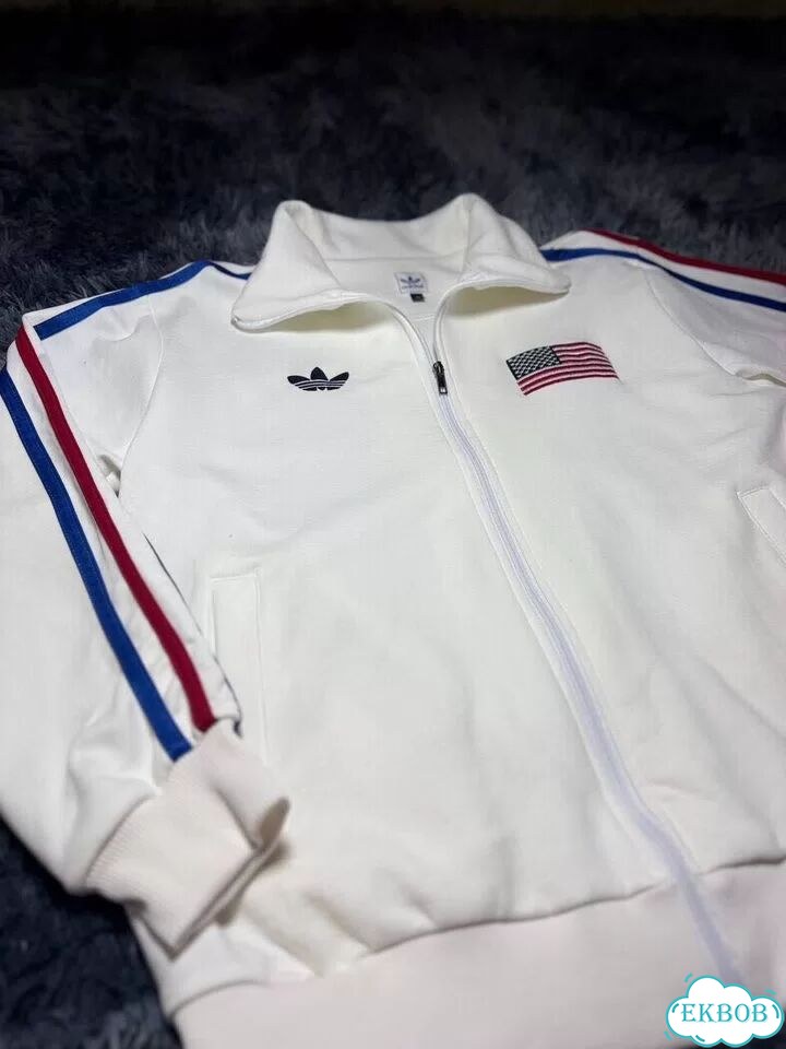 Зипка Adidas USA ретро белая фото 4