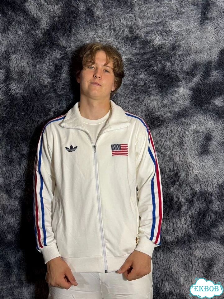 Зипка Adidas USA ретро белая фото 6