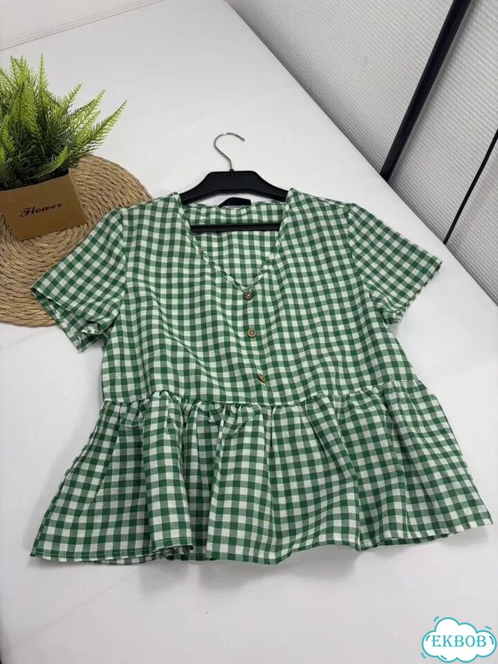 Блузка топ зеленый хлопок Shein 40 (XS) нф-7736 фото 1