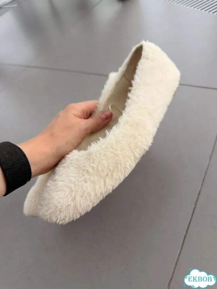 Меховые балетки zara фото 3