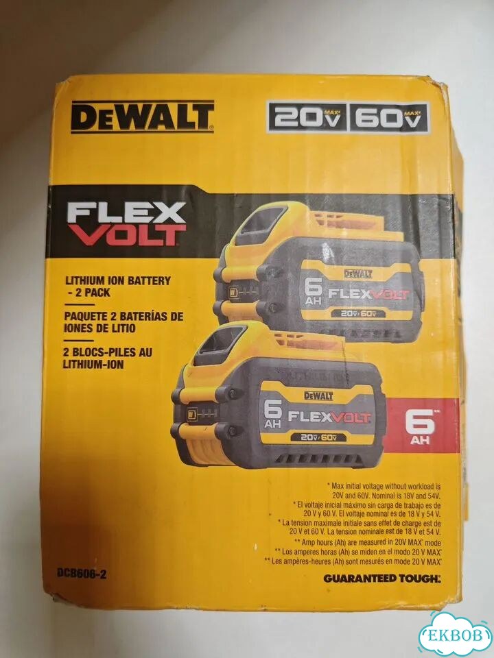 Аккумулятор DeWalt FlexVolt 6ah DCB606-2 20/60V фото 1