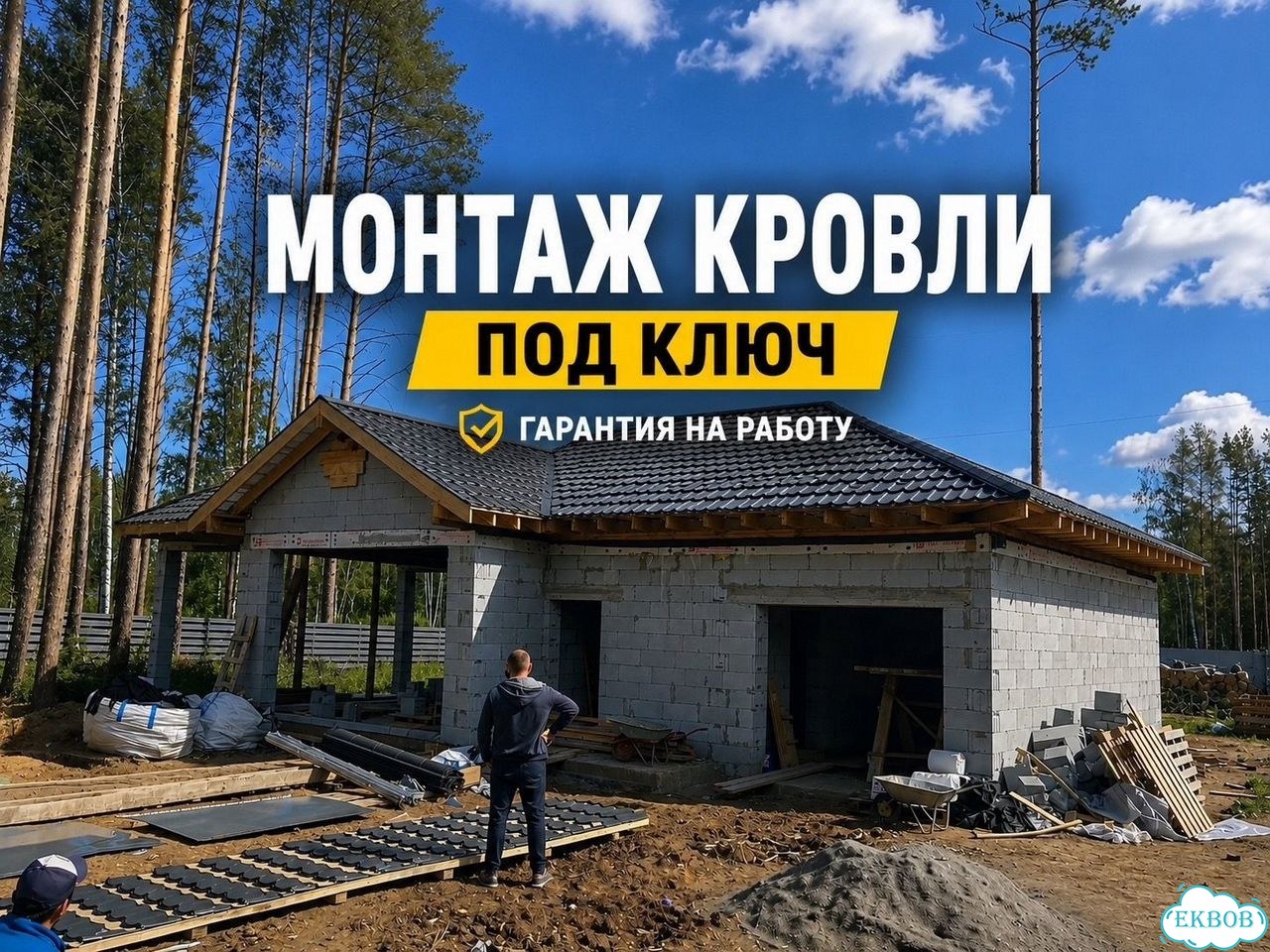 Монтаж кровли дома/ Гарантия фото 1