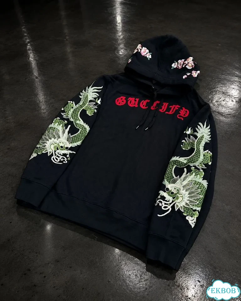 Худи SIX seven guccify вышивка оригинал, на руках фото 4