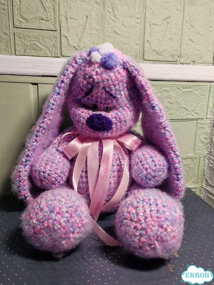 Вязаная игрушка зайка фото 3