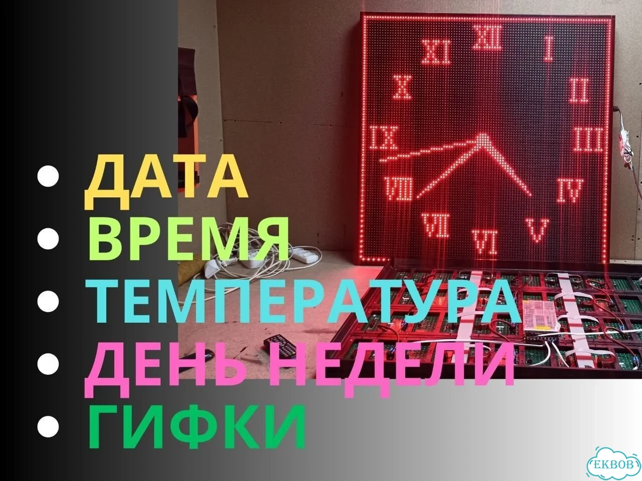 Бегущая строка 99х67 см красного свечения фото 8