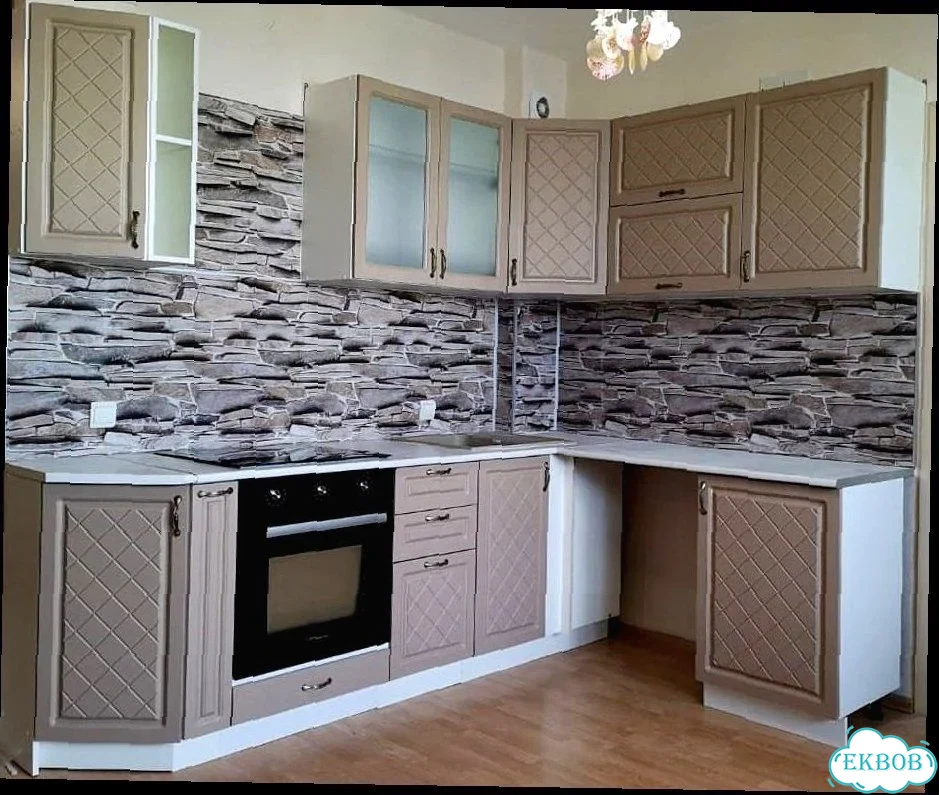 Кухонный гарнитур модульный с матовыми фасадами мдф фото 8