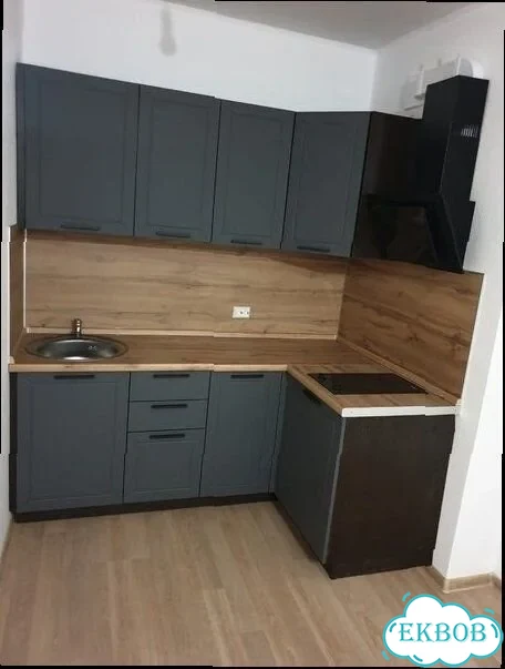 Кухонный гарнитур модульный с матовыми фасадами мдф фото 7