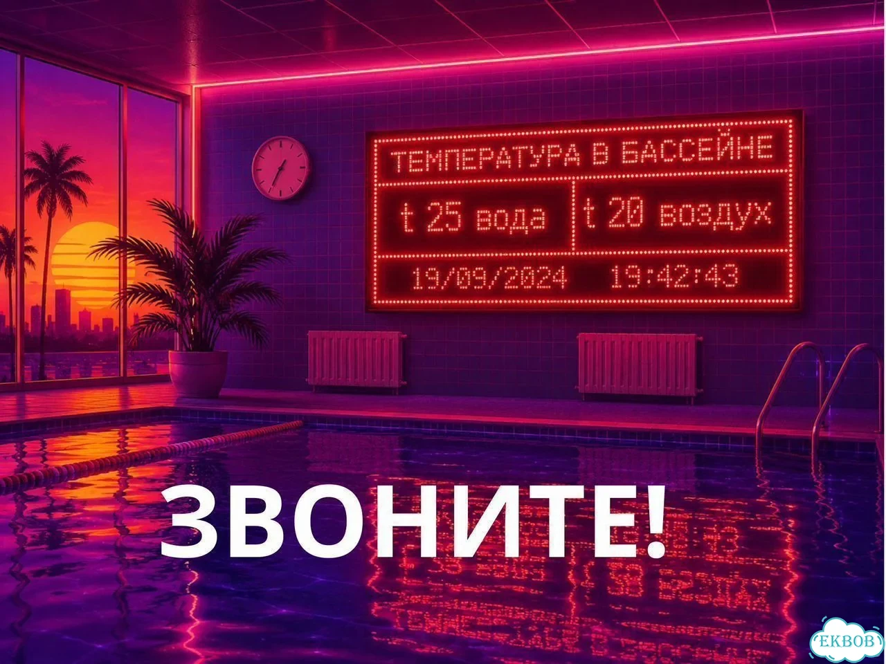 Бегущая строка 131х51 см красного свечения фото 11