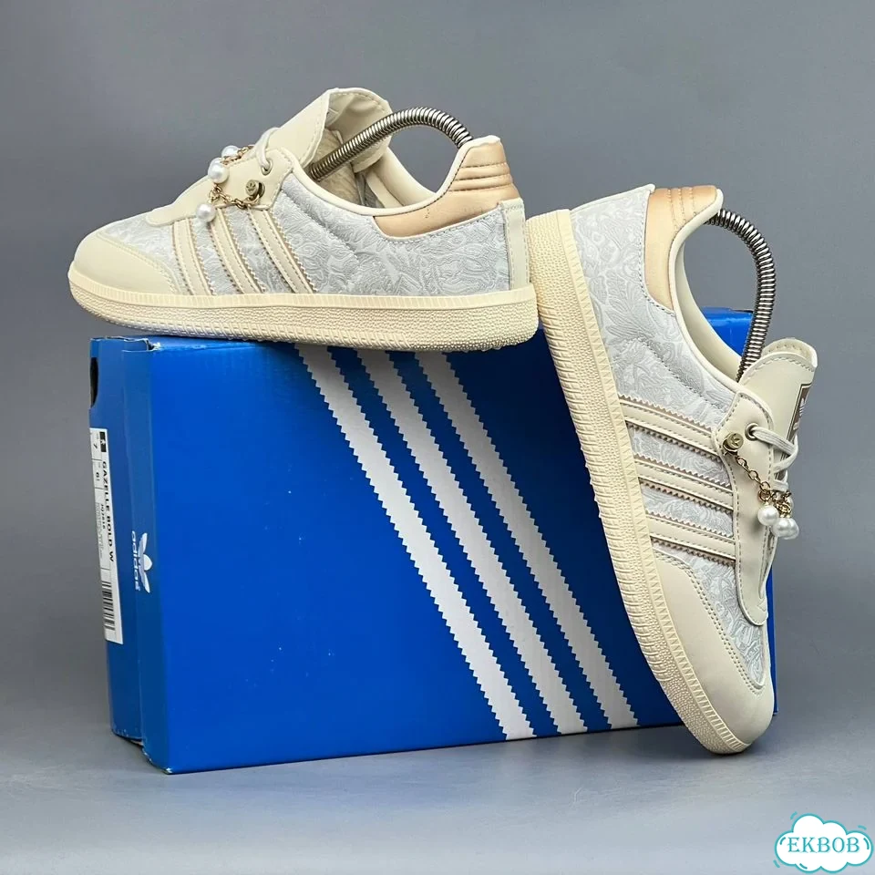 Adidas Gazelle Bold W Beige White фото 1