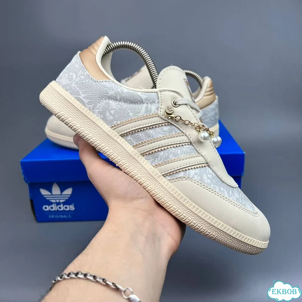 Adidas Gazelle Bold W Beige White фото 2