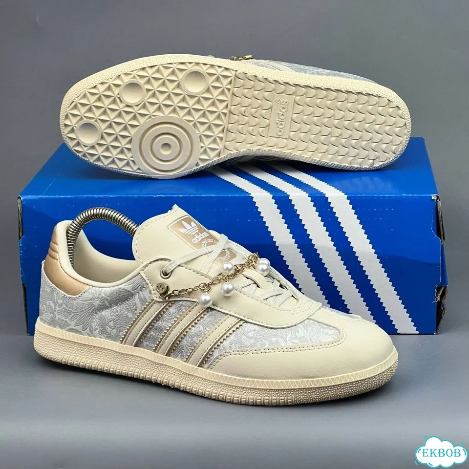 Adidas Gazelle Bold W Beige White фото 3