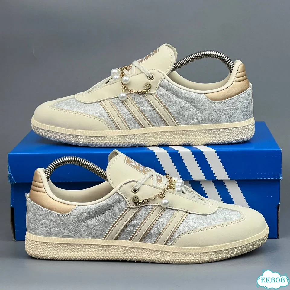 Adidas Gazelle Bold W Beige White фото 4