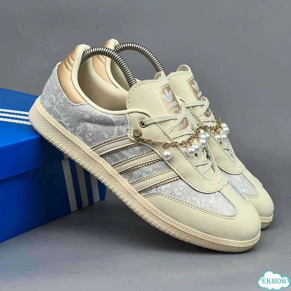 Adidas Gazelle Bold W Beige White фото 5