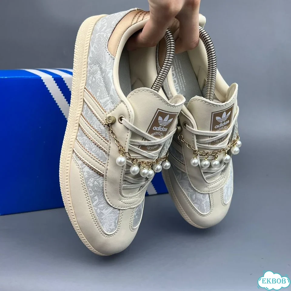 Adidas Gazelle Bold W Beige White фото 6