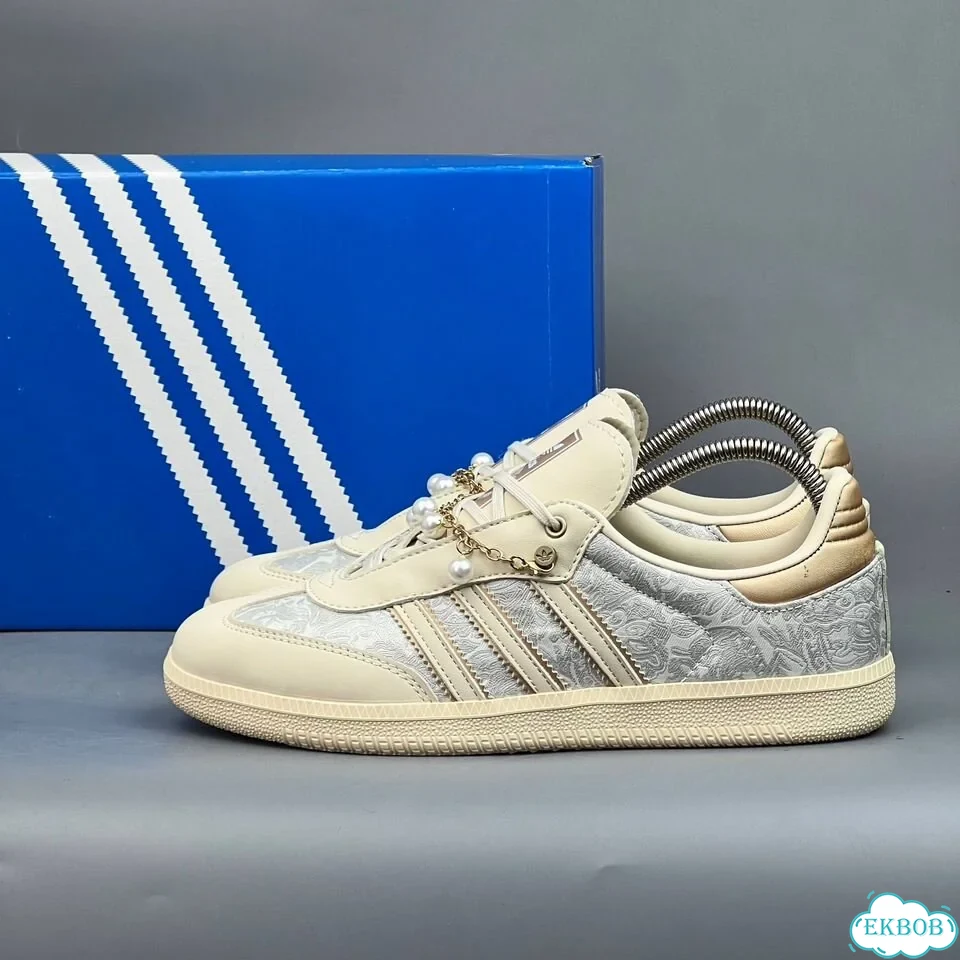 Adidas Gazelle Bold W Beige White фото 7
