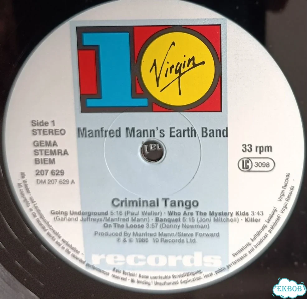 Manfred mann'S earth band criminal tango 1986 GER фото 5