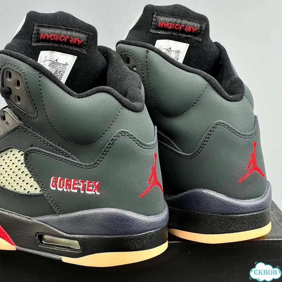 Nike Jordan 5 GoreTex Black Red фото 6