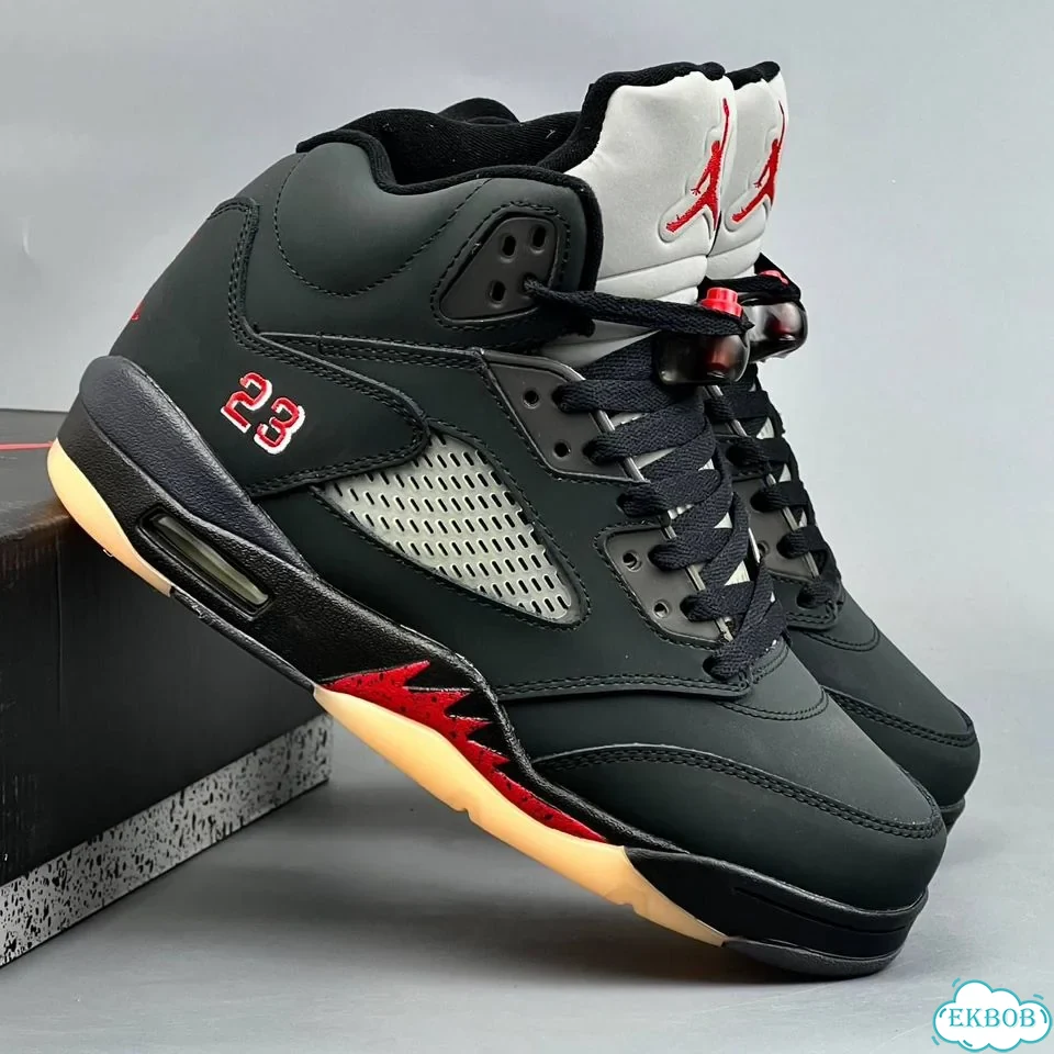 Nike Jordan 5 GoreTex Black Red фото 8