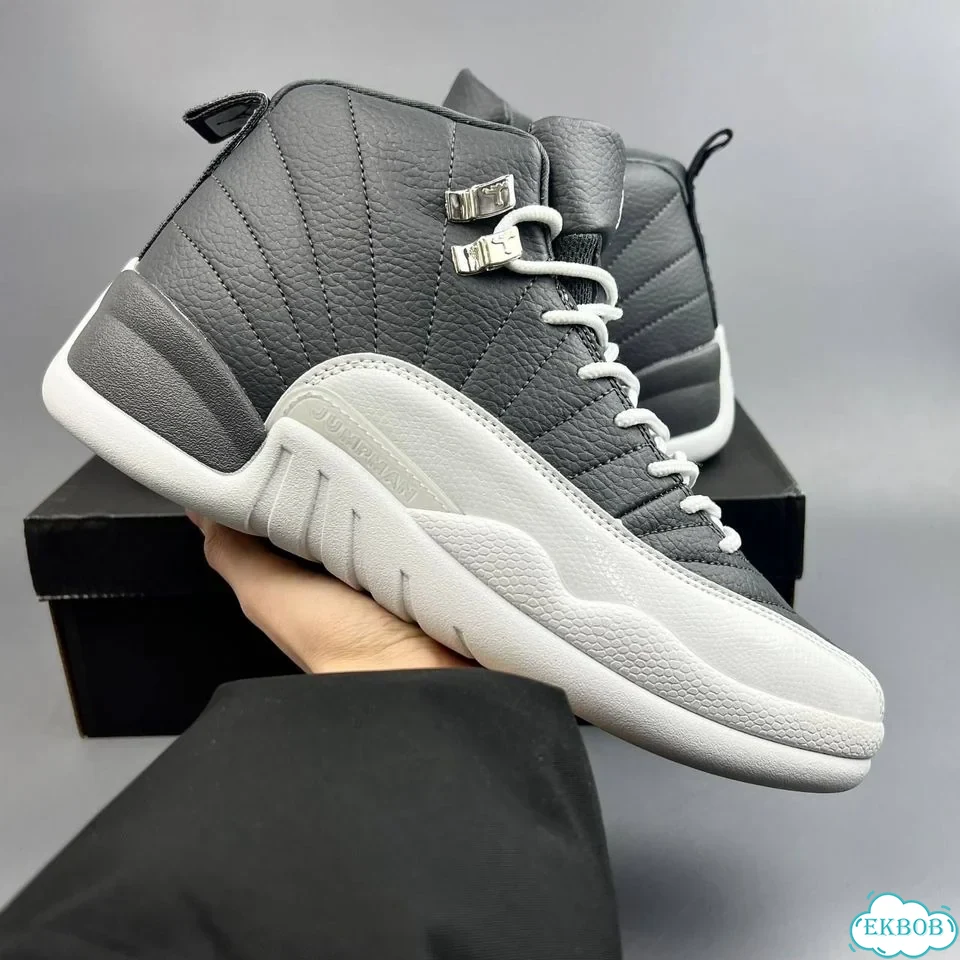 Nike Jordan 12 Grey White фото 5