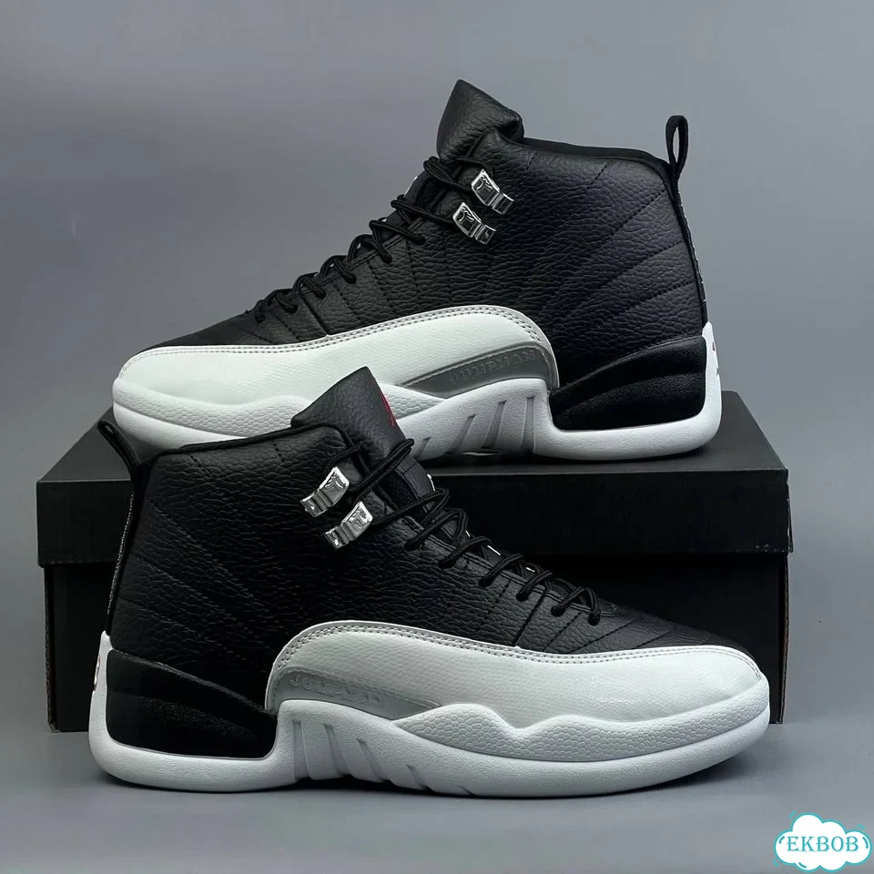 Nike Jordan 12 Black White фото 2