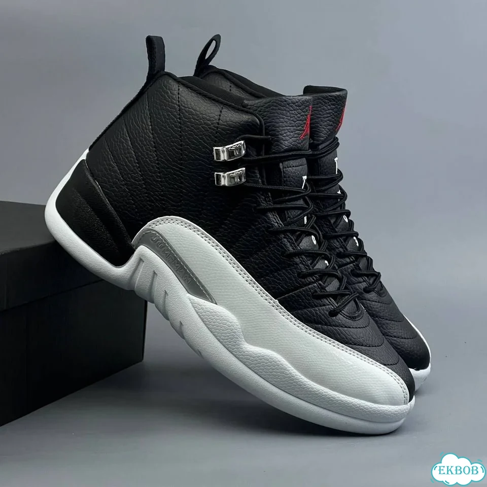 Nike Jordan 12 Black White фото 4